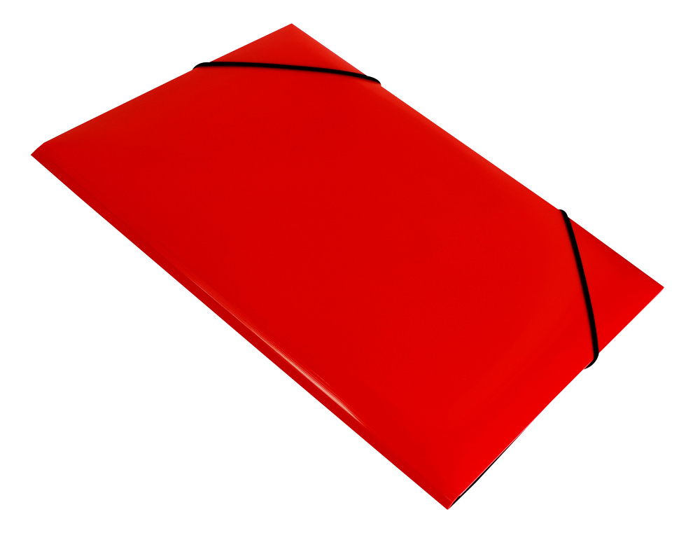 Папка на резинках Бюрократ А4 DeLuxe 0,7мм красная