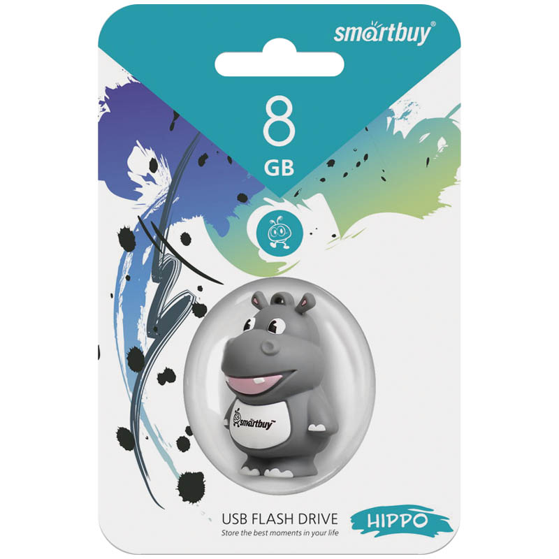 Флэш-диск Smart Buy  8GB "Wild series" серый