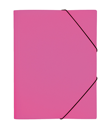 Папка на резинках Хатбер 0,5мм неоново-розовая