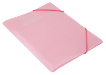 Папка на резинках Бюрократ А4 Gems 0,5мм розовый аметист