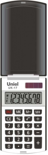 Калькулятор карм. Uniel UK-17  8-разр. 102*60мм черн.