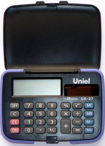 Калькулятор карм. Uniel UK-27  8-разр. 92*65мм