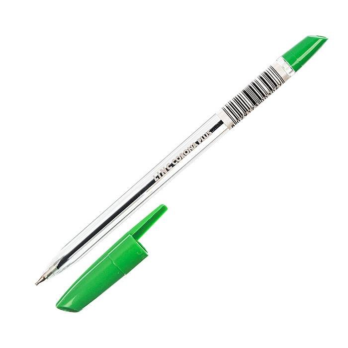Ручка Linc Corona Plus 0,7 прозрачный корп. зеленая