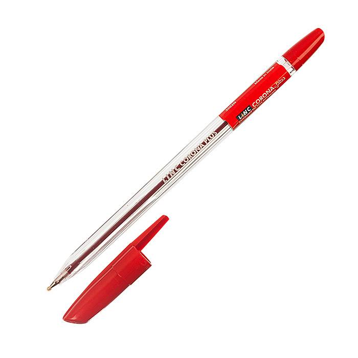 Ручка Linc Corona Plus 0,7 прозрачный корп. красная