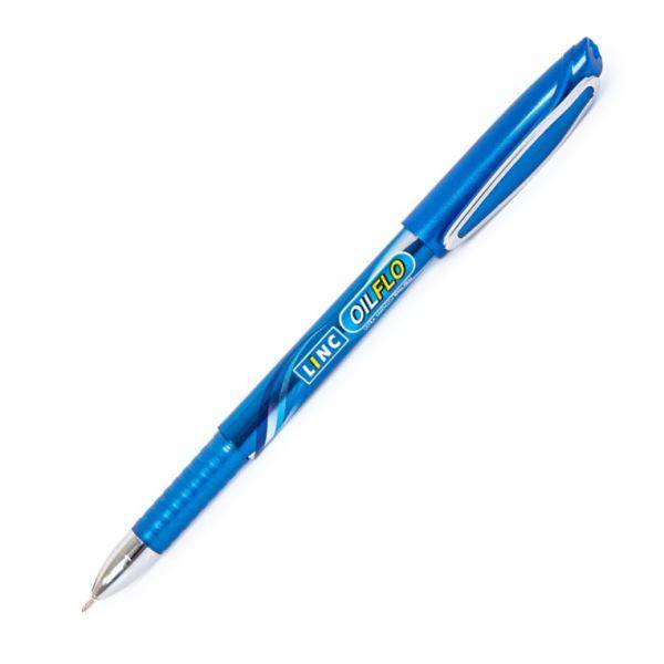 Ручка Linc Oil Flo 0,7 круглый корп. синяя