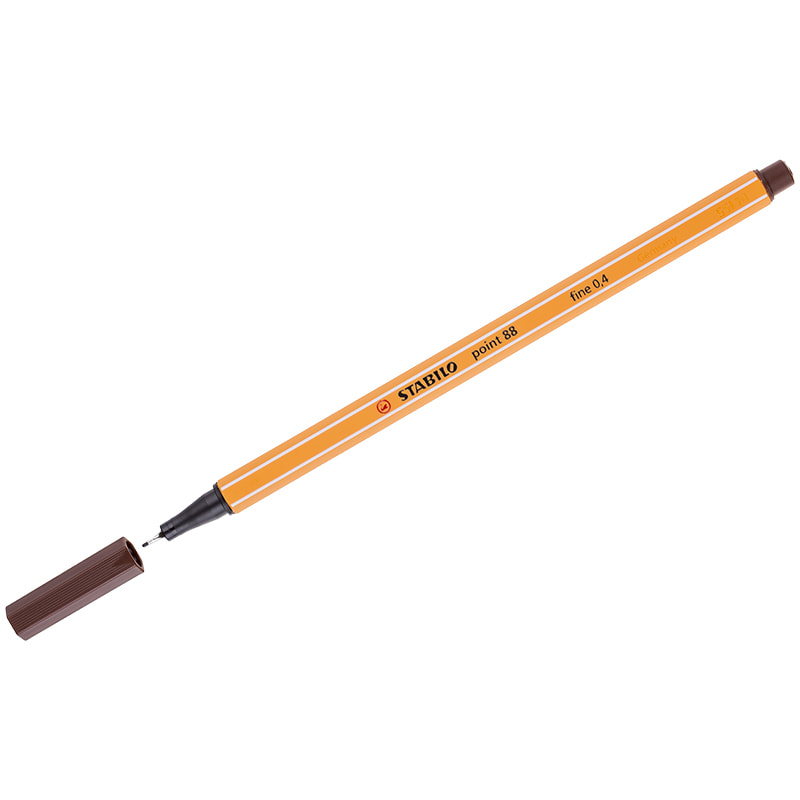 Ручка капилярная Stabilo 0,4мм Point 88 коричневая
