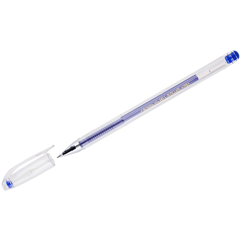 Ручка гел. CROWN 0,5 синяя со штр-к
