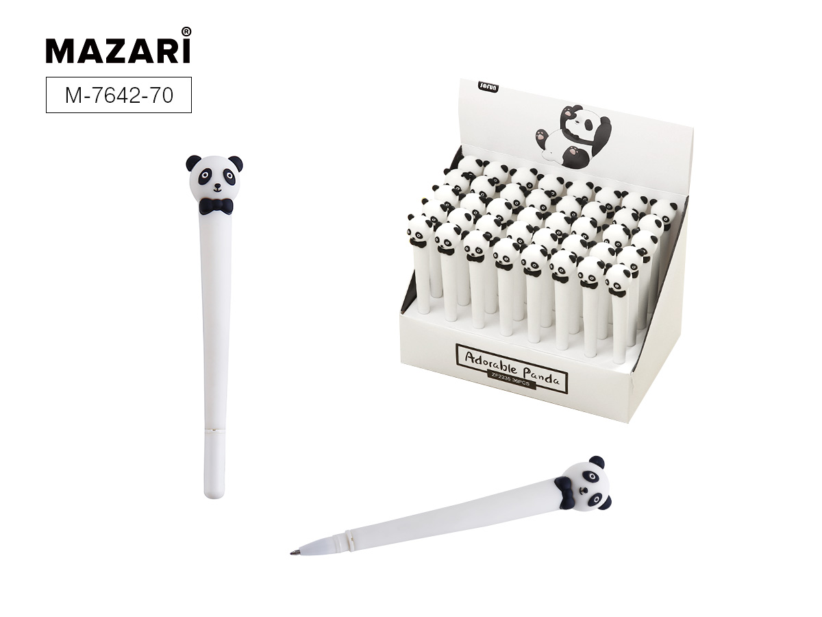 Ручка Mazari масл. 0,7 Adorable Panda синяя