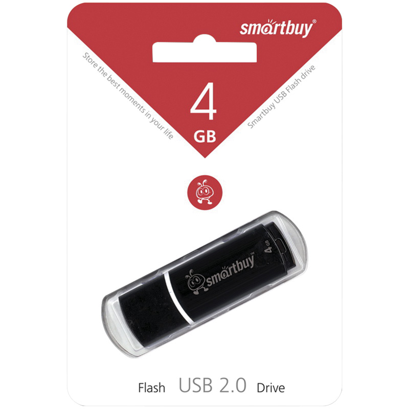 Флэш-диск Smart Buy  4GB "Crown" черный