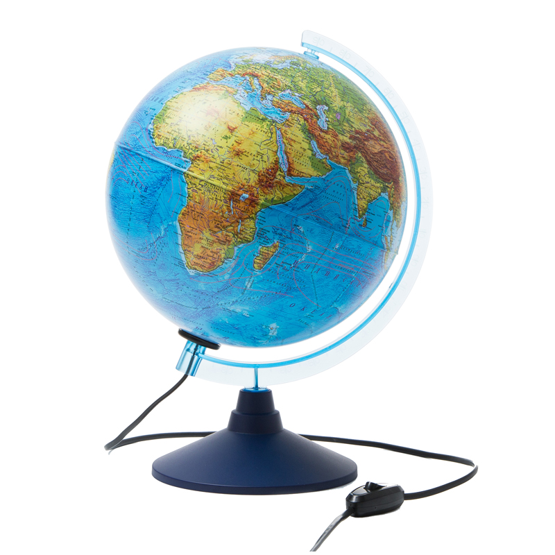 Глобус интерактивный физико-политический 250мм с подсветкой