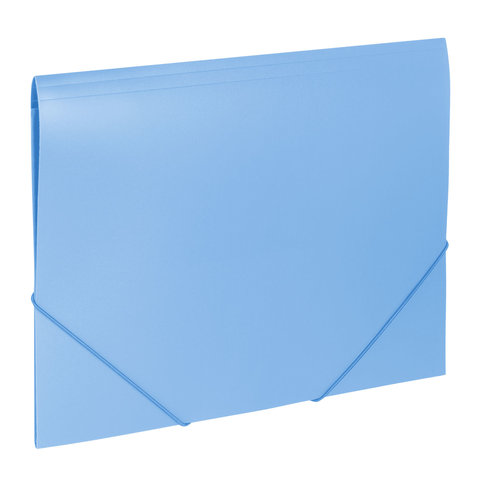Папка на резинках Brauberg Office 0,5мм на 300л голубая
