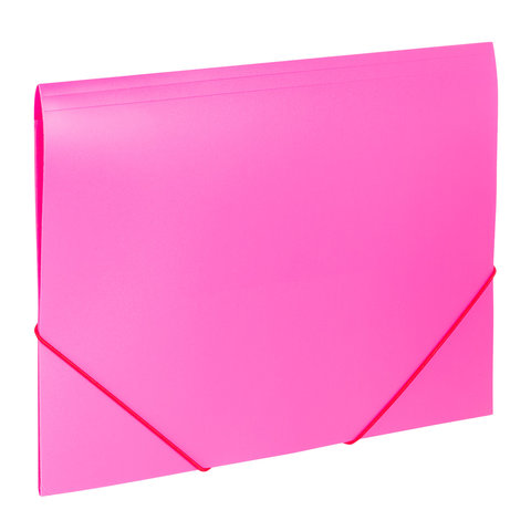 Папка на резинках Brauberg Office 0,5мм на 300л розовая
