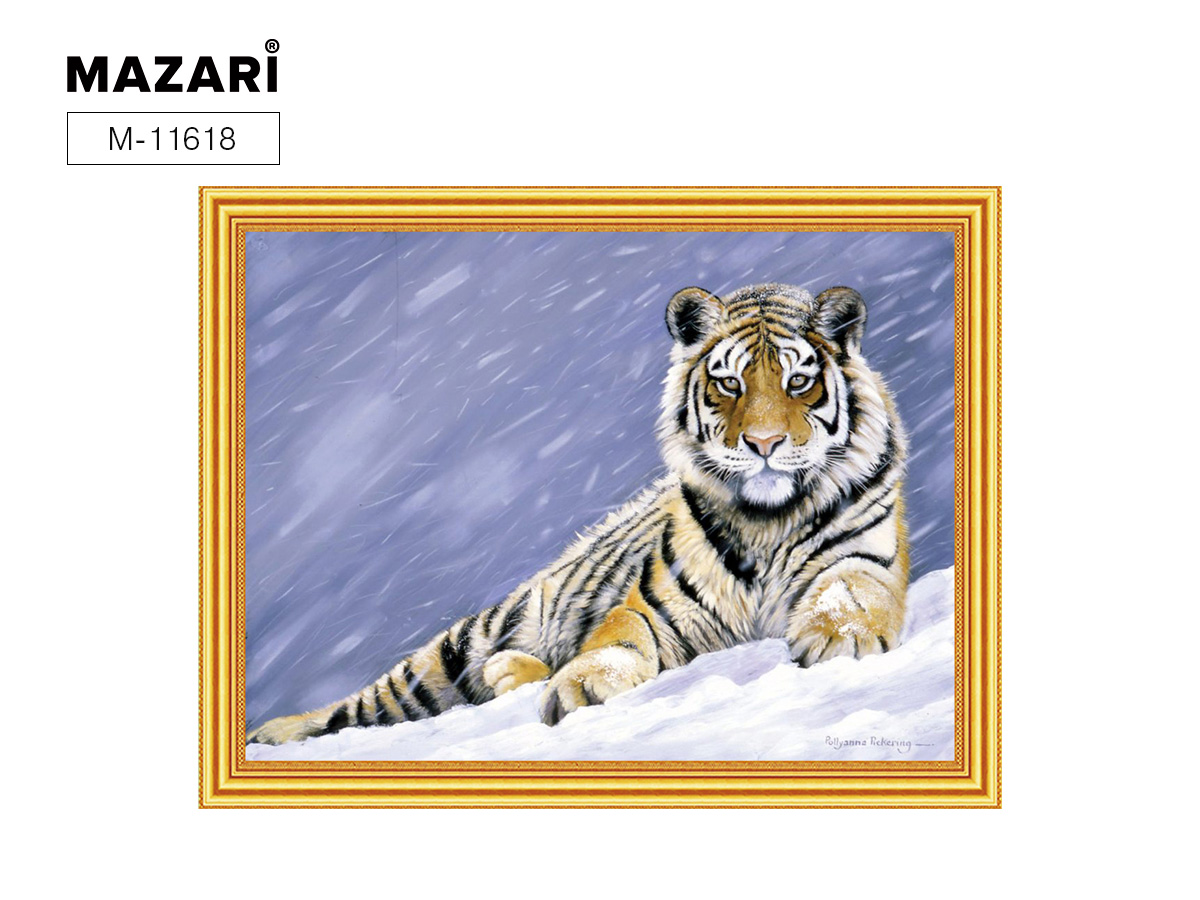 Алмазная мозаика и картина по номерам 30*40см Тигр в снегу