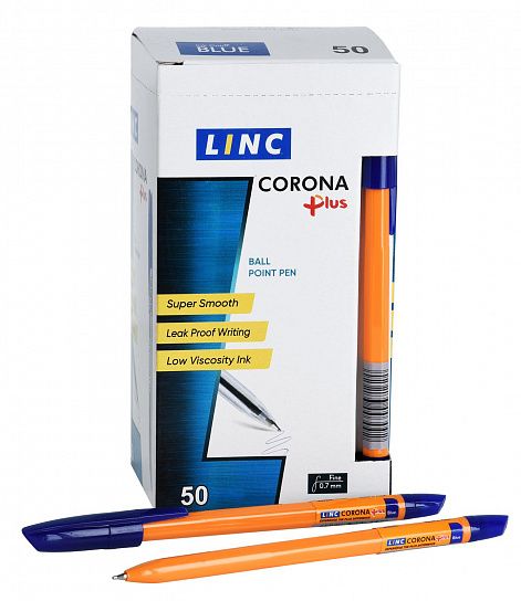 Ручка Linc Corona Plus 0,7 оранжевый корп. синяя