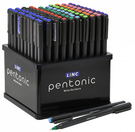 Ручка Linc Pentonic Silver 1,0 в дисплее 10цв. ассорти