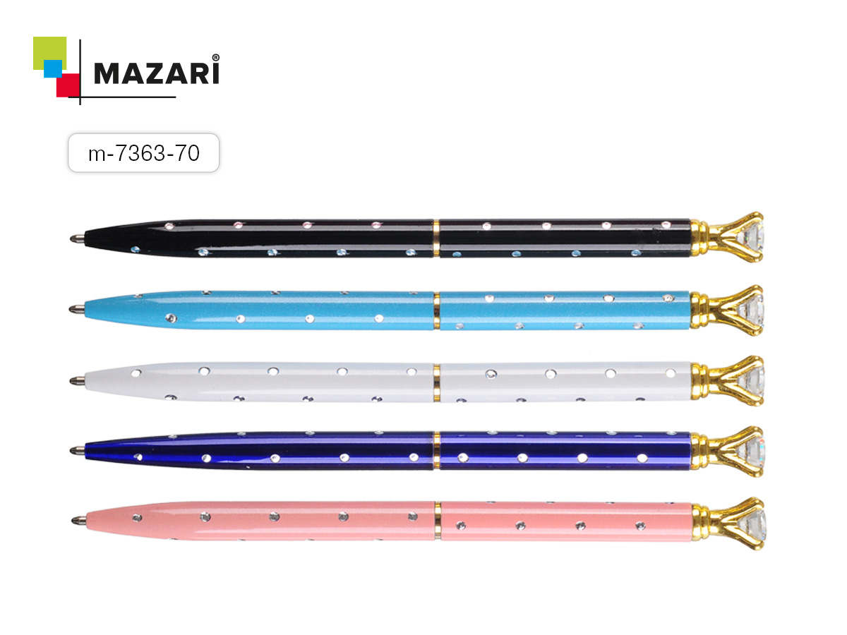 Ручка Mazari поворот.мех. Glamour 0,7мм синяя
