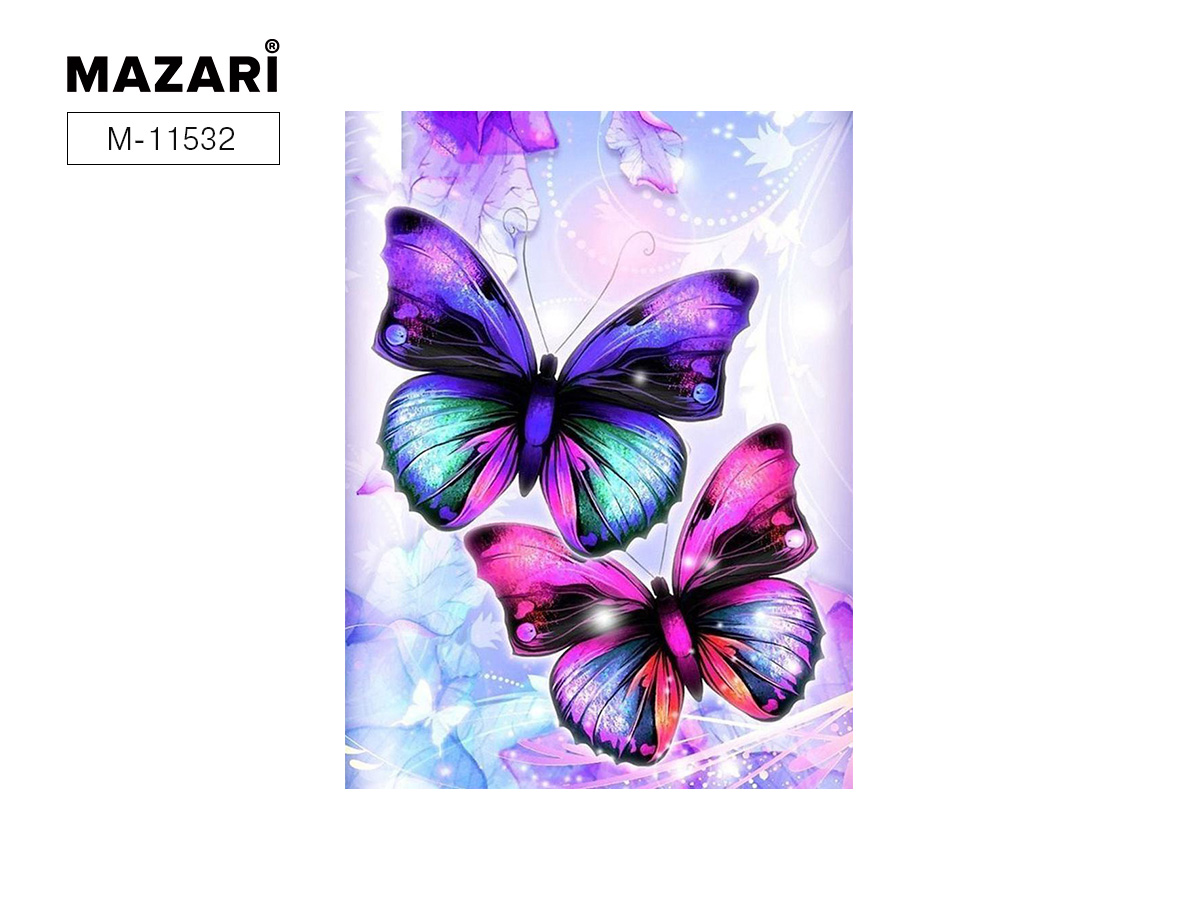 Алмазная мозаика 25*30см Бабочки