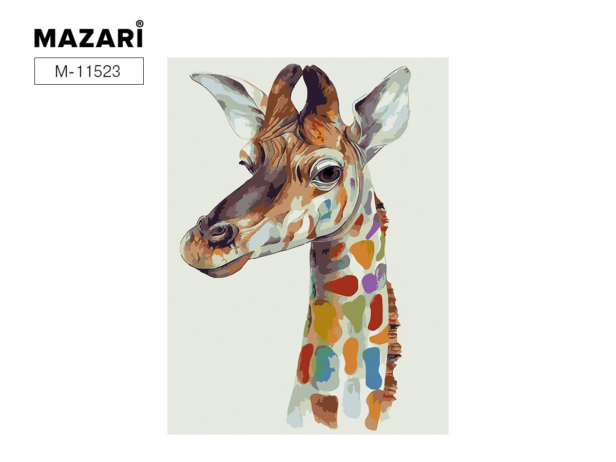 Алмазная мозаика 25*30см Яркий жираф