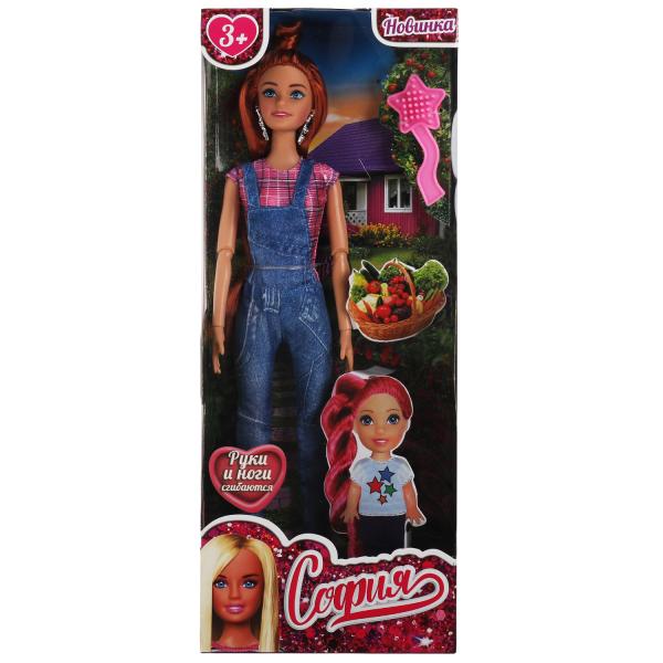 Кукла 29 см София на даче, расческа в комплекте, в коробке КАРАПУЗ в кор.24шт