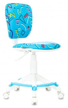 Кресло детское Бюрократ CH-W204/F голубой Sticks кр.пласт. подставка для ног