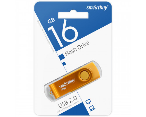Флэш-диск Smart Buy 16GB "Twist" желтый