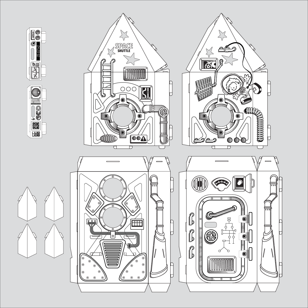 Конструктор д/раскраш. Artberry Space Shuttle картон