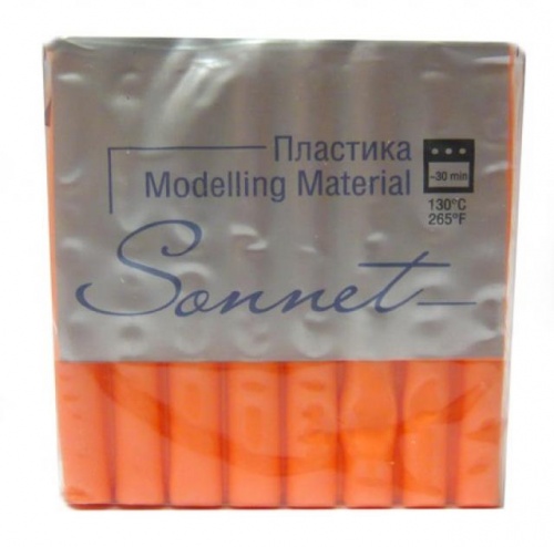 Пластика Сонет флуоресцентная брус 56гр. оранжевый
