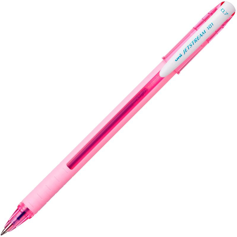 Ручка UNI Jetstream 0,7мм синяя корпус розовый