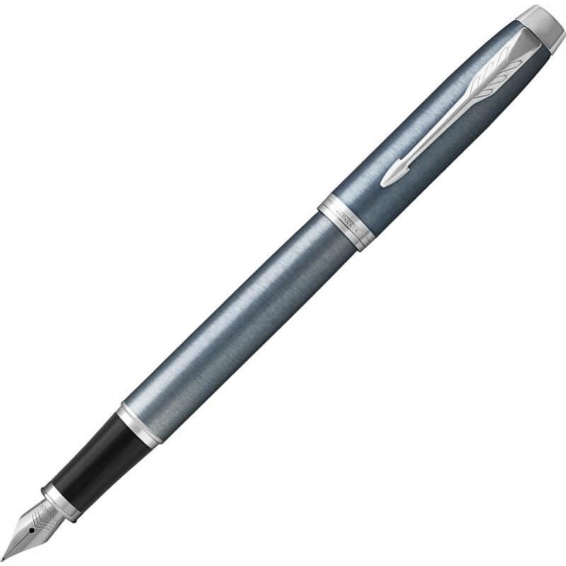 Ручка перьевая Parker IM Core F321 Light Blue Grey CT F сталь нержавеющая